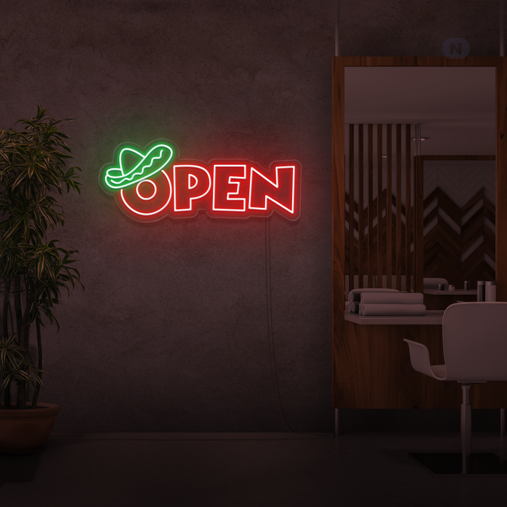 Neonskilt Open