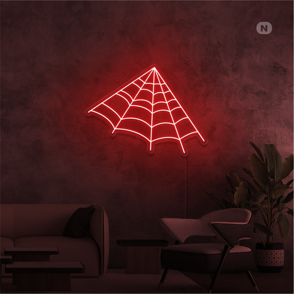 Neonskilt Spindelvæv
