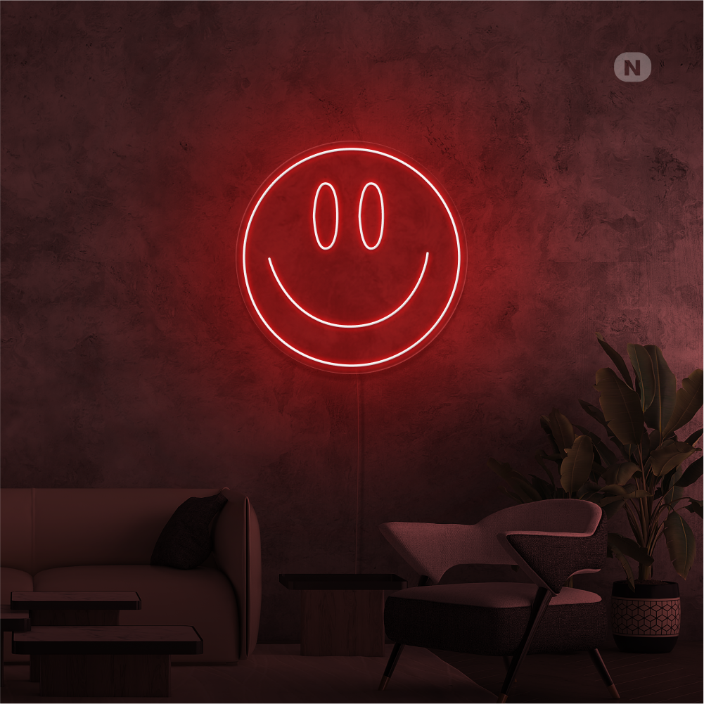 Neonskilt Smilende ansigt