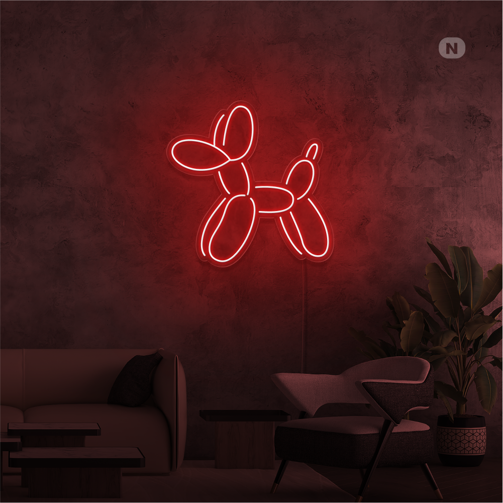 Neonskilt Ballonhund