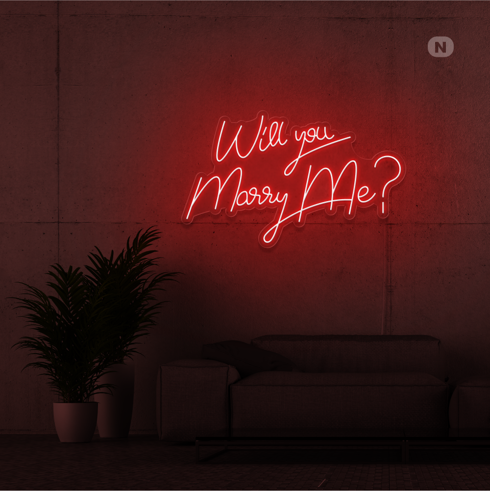 Neonskilt Will You Marry Me