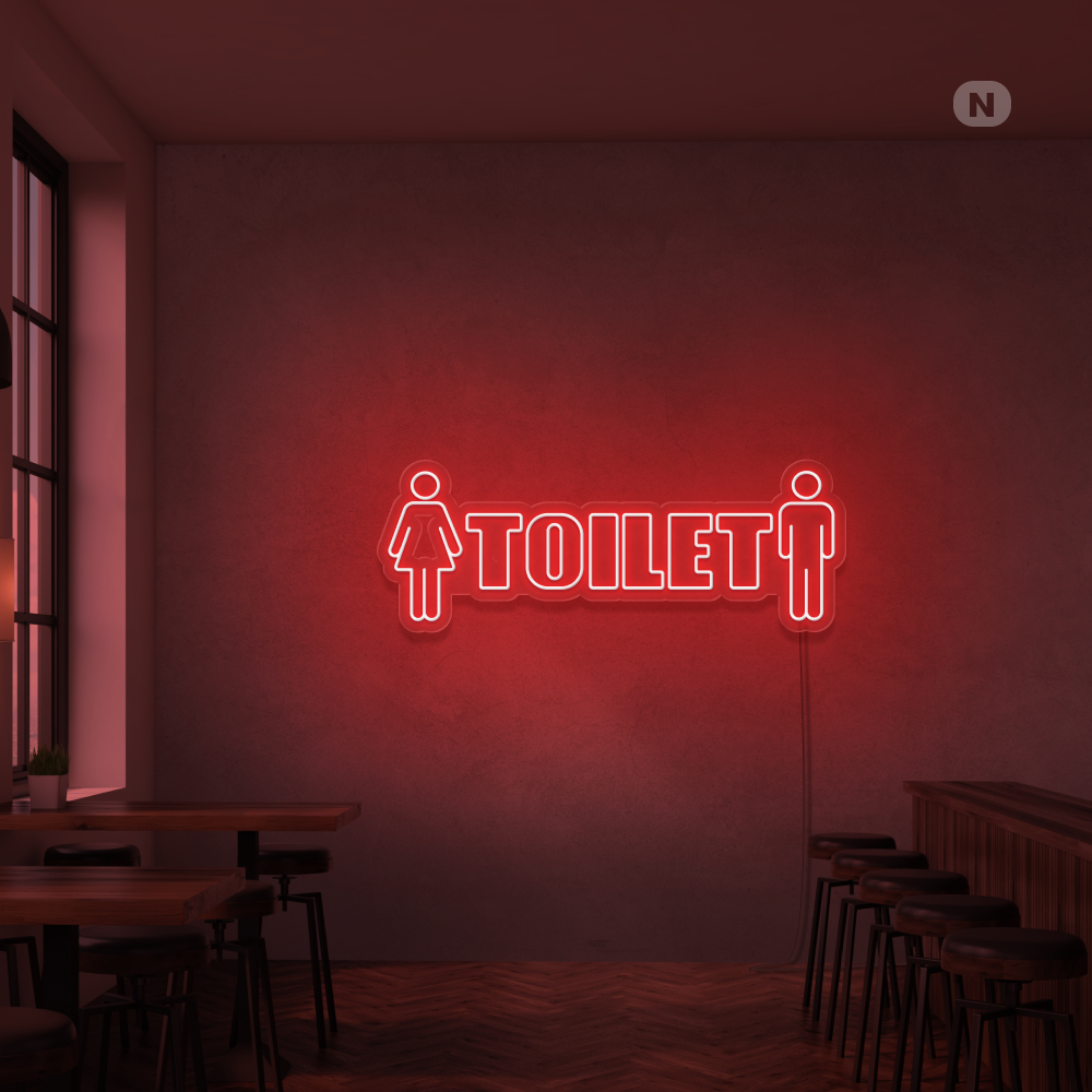 Neonskilt Toilet