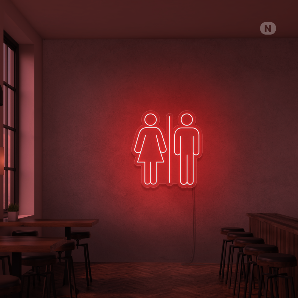 Neonskilt Toilet