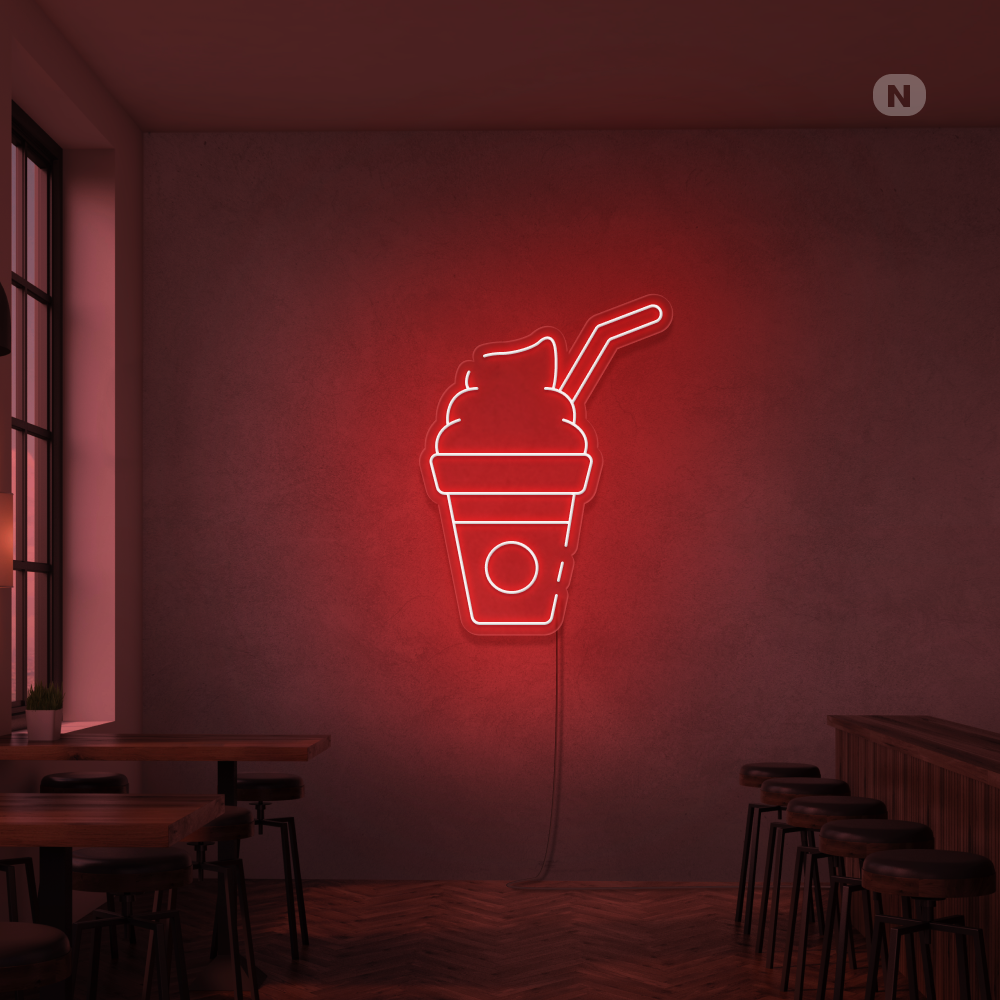 Neonskilt Milkshake