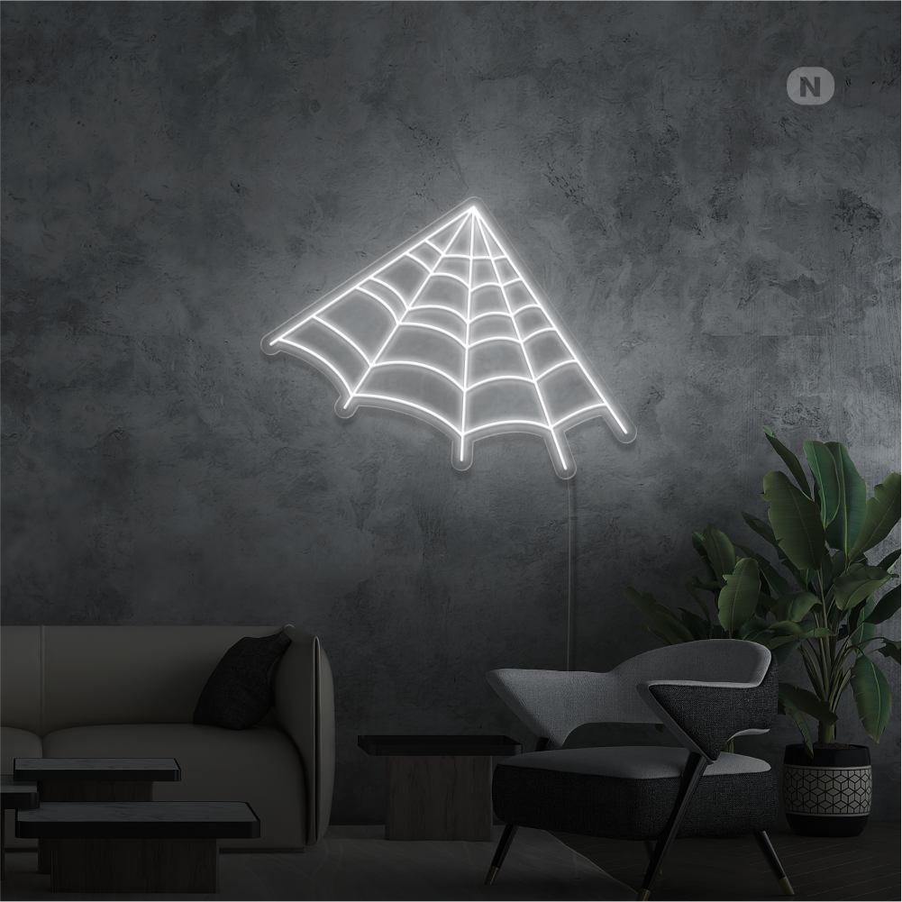 Neonskilt Spindelvæv