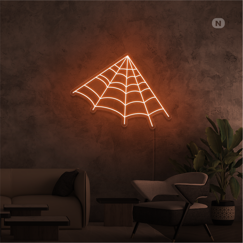 Neonskilt Spindelvæv