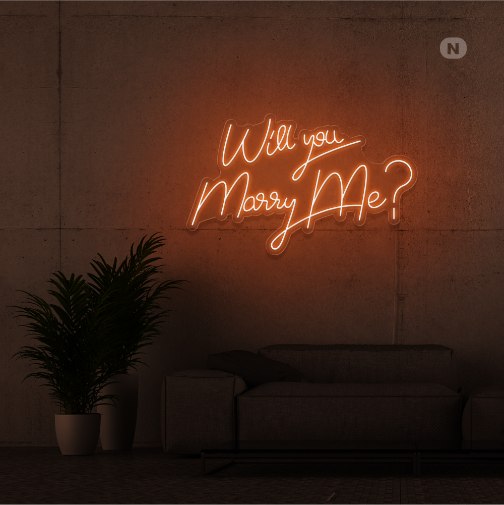 Neonskilt Will You Marry Me