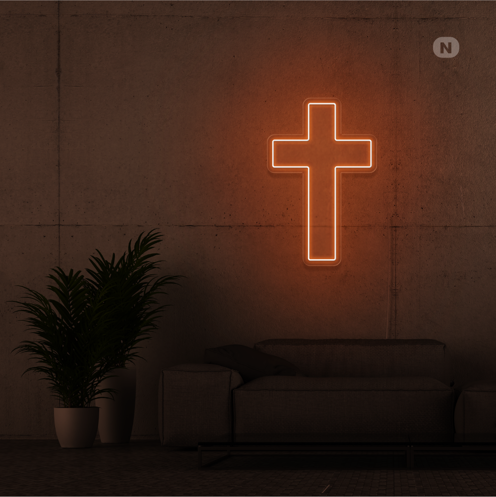 Neonskilt Kryds