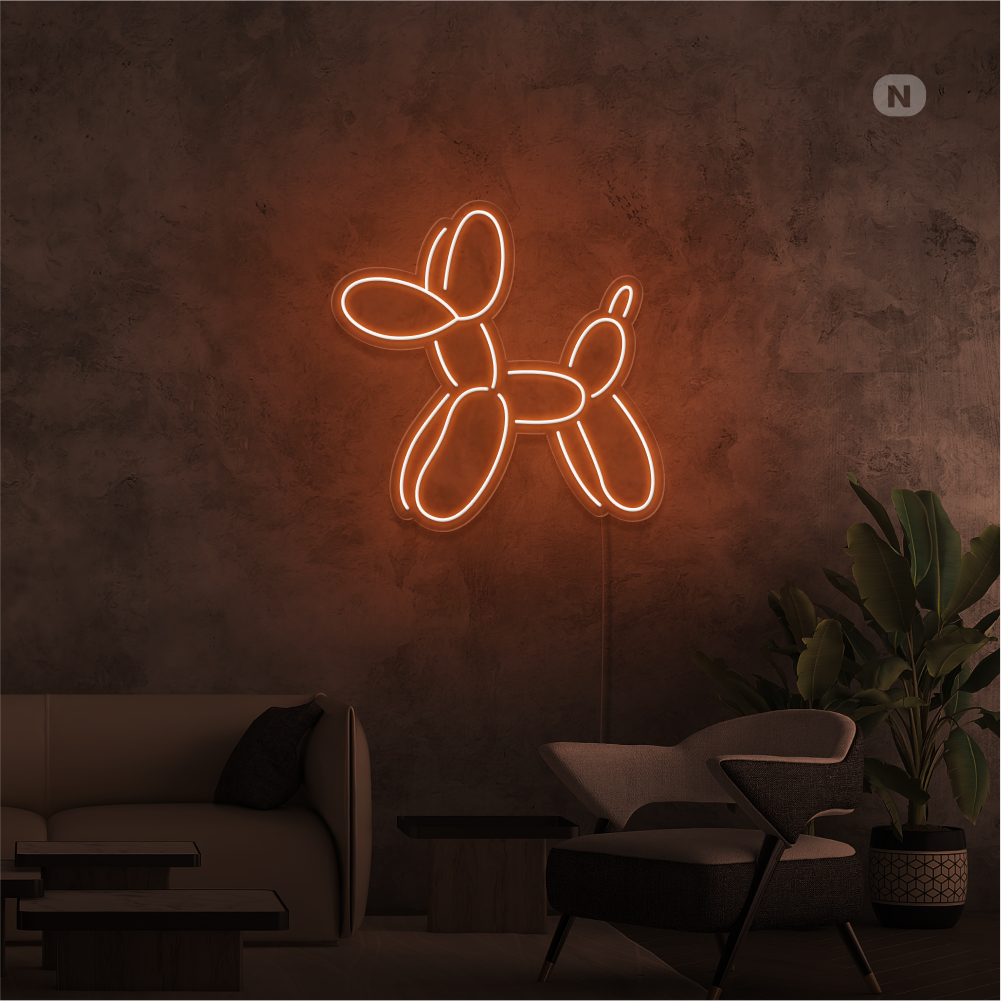 Neonskilt Ballonhund