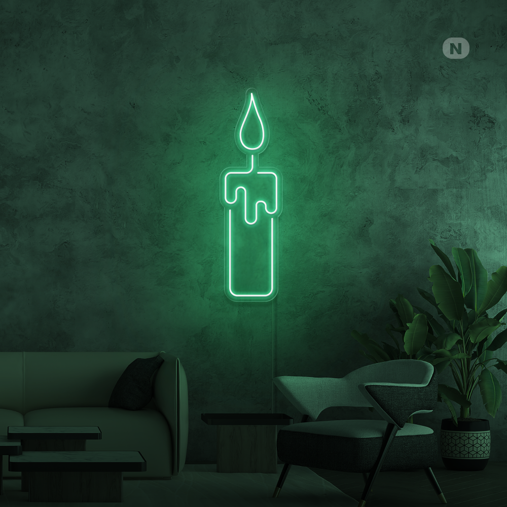 Neonskilt Stearinlys