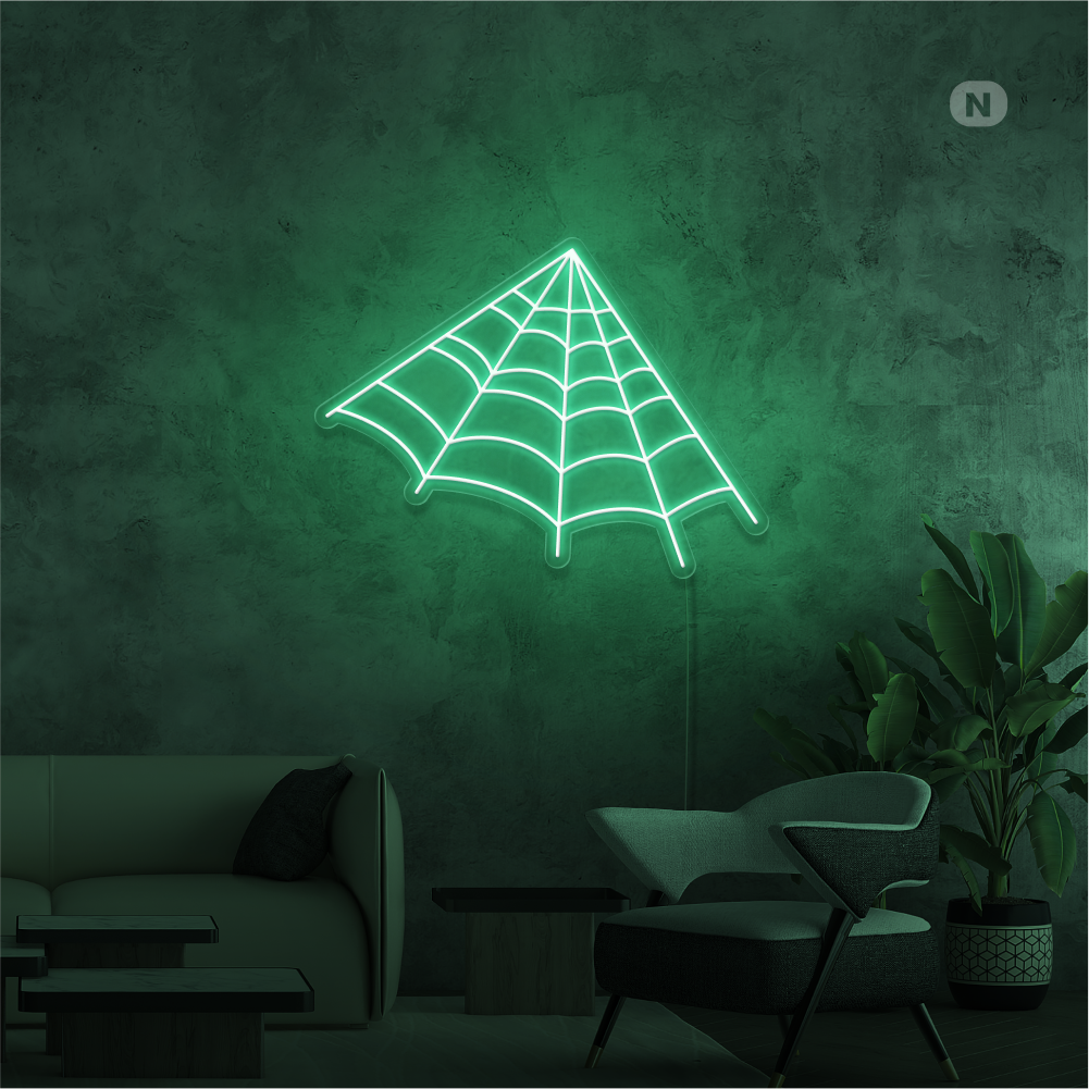 Neonskilt Spindelvæv