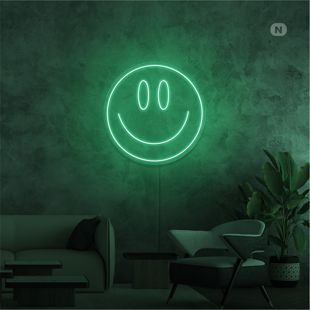 Neonskilt Smilende ansigt