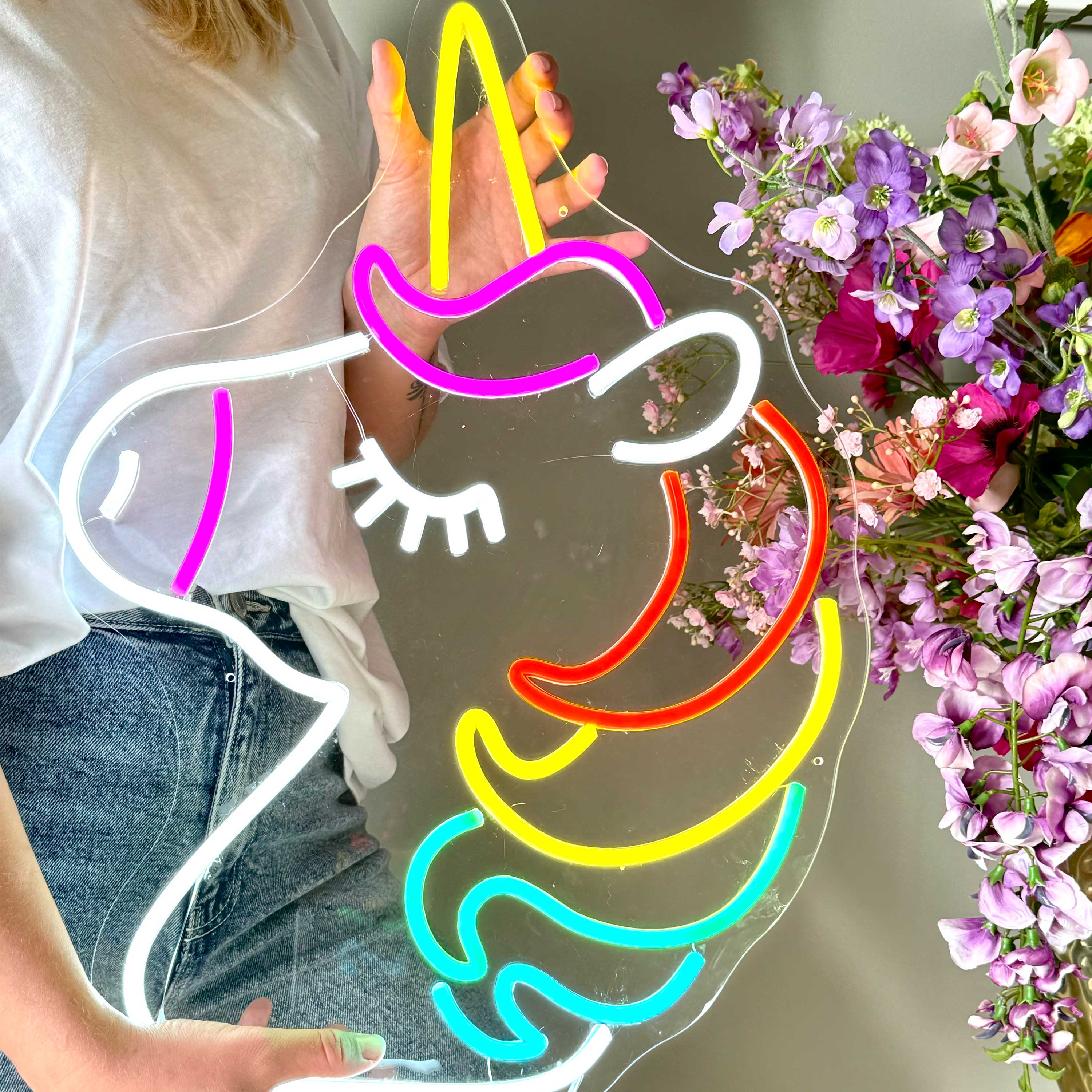 Neonskilt Enhjørning 2