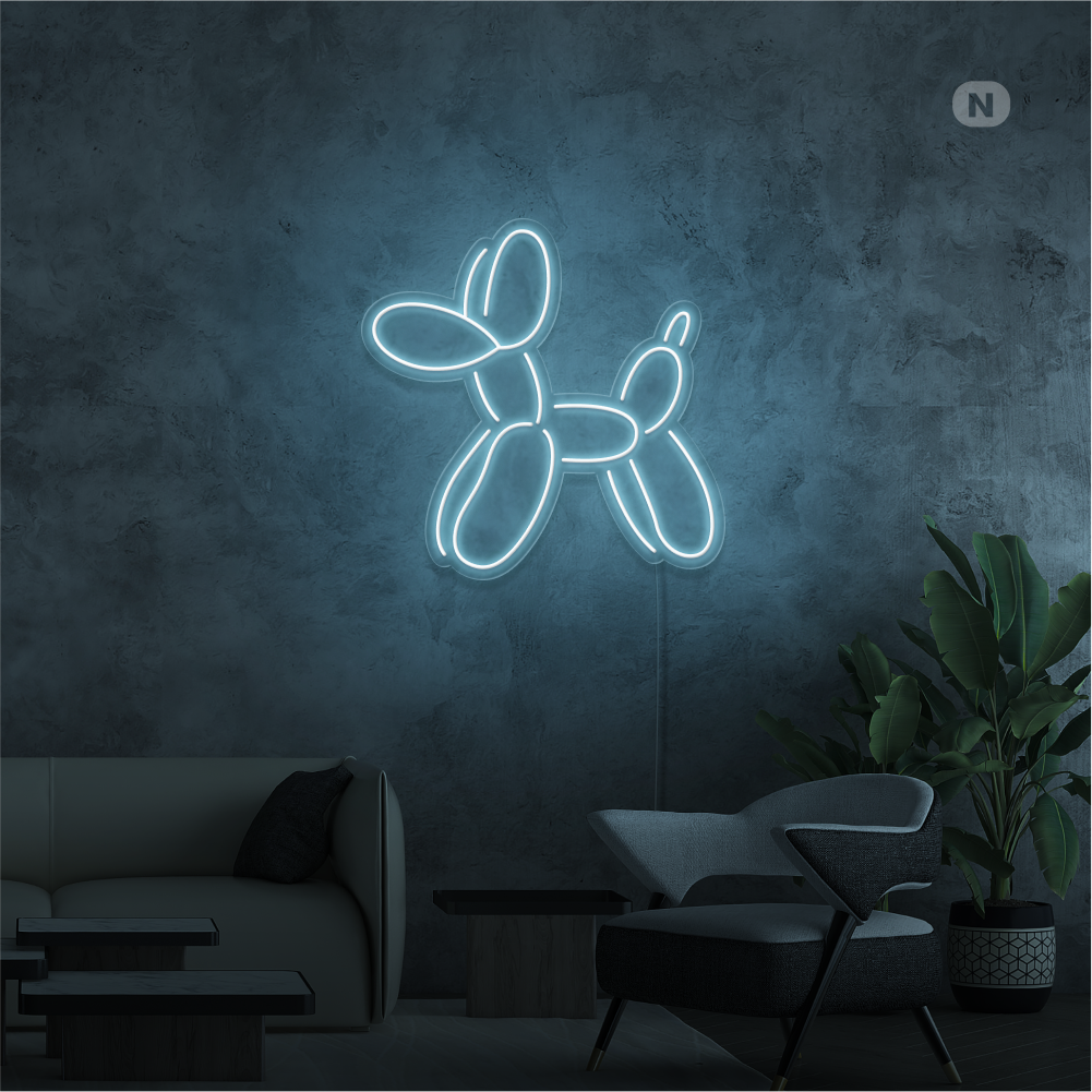 Neonskilt Ballonhund