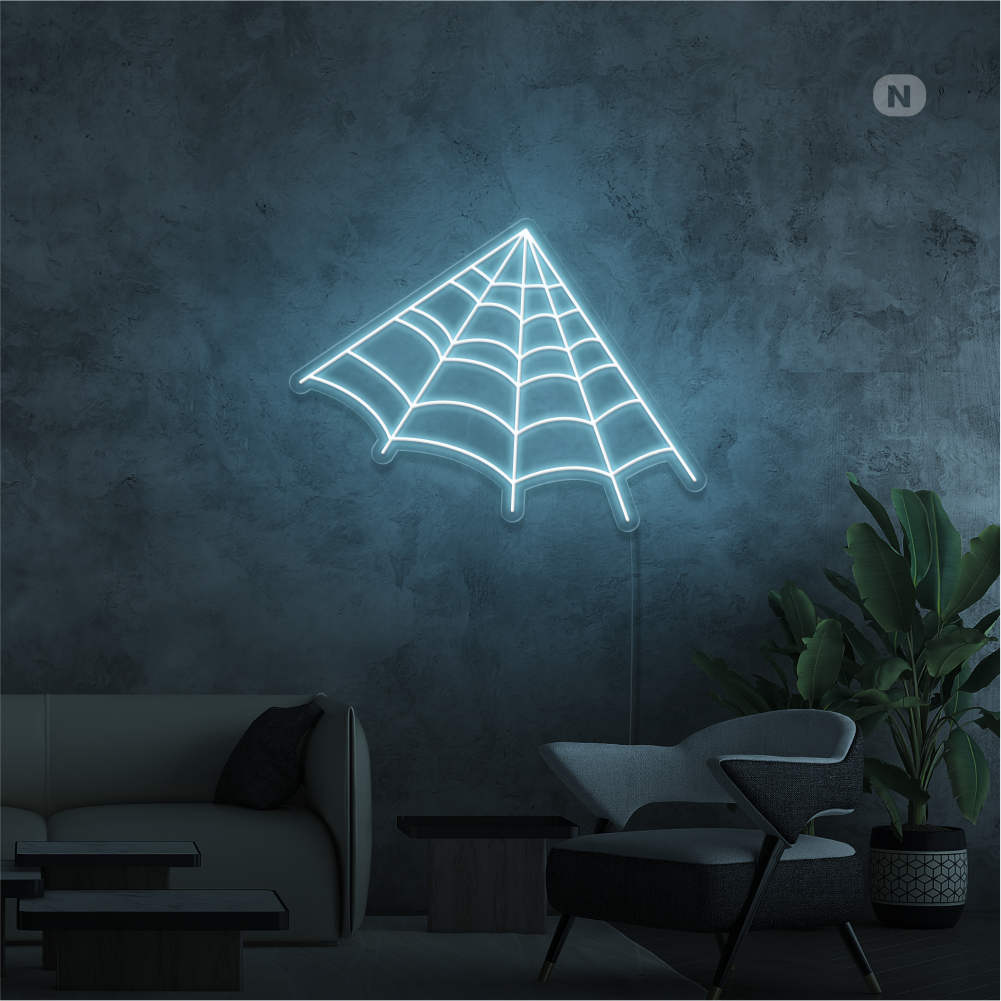 Neonskilt Spindelvæv