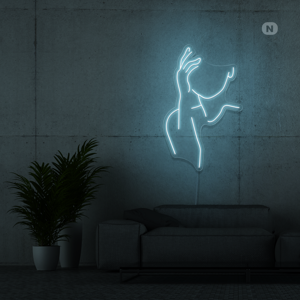 Neonskilt Forførende ansigt