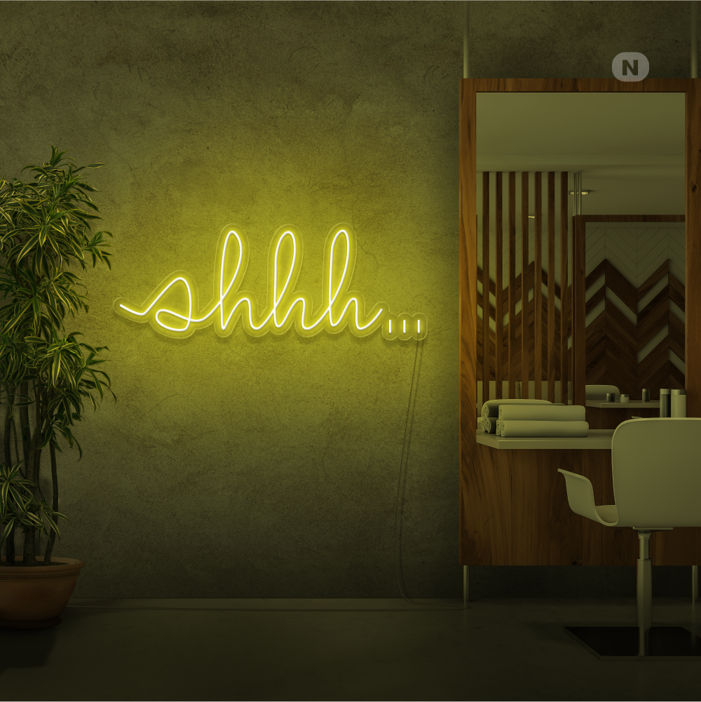 Neonskilt Shhh