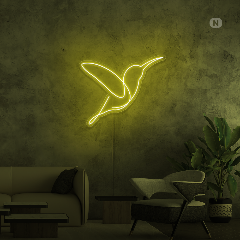 Neonskilt Kunstnerisk fugl