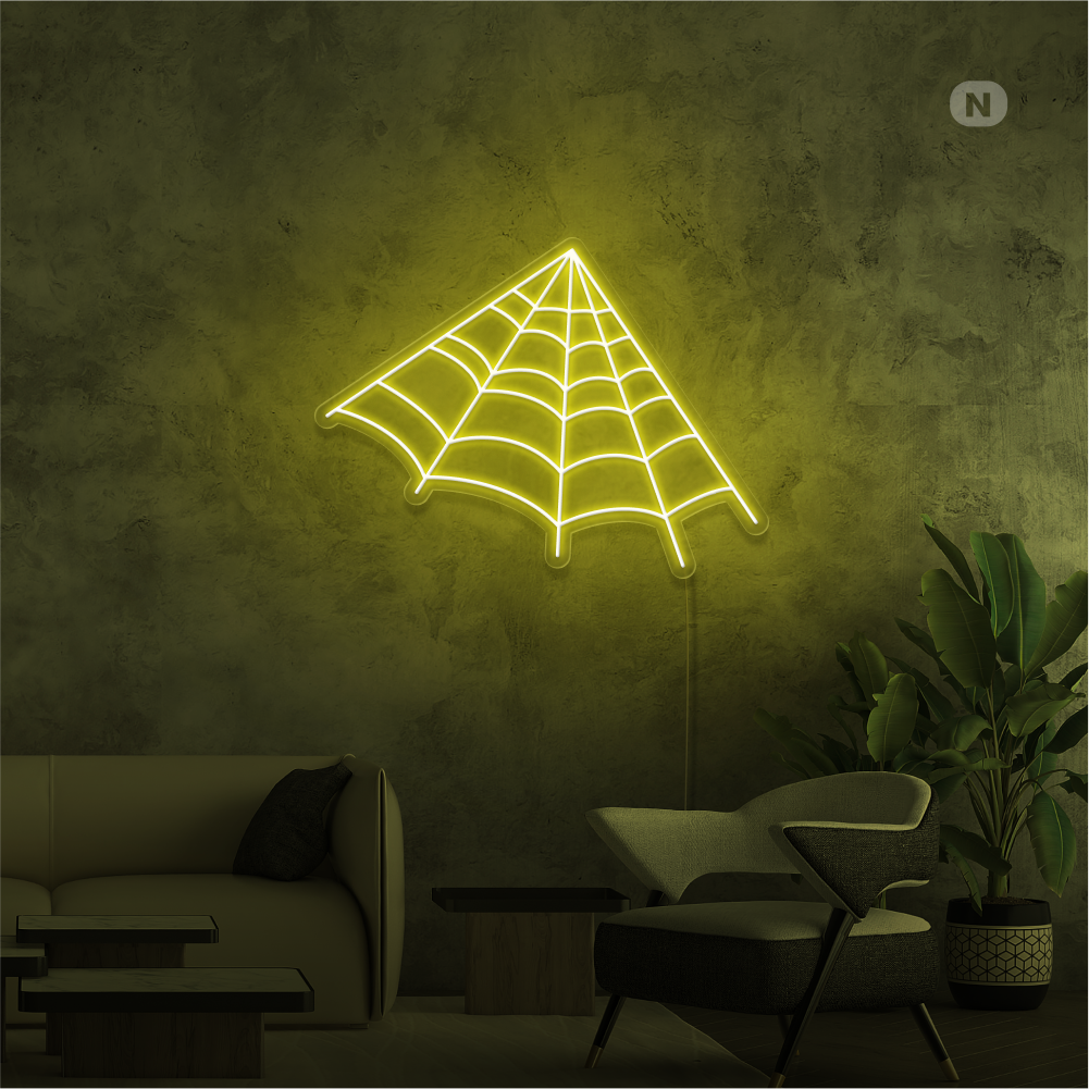 Neonskilt Spindelvæv