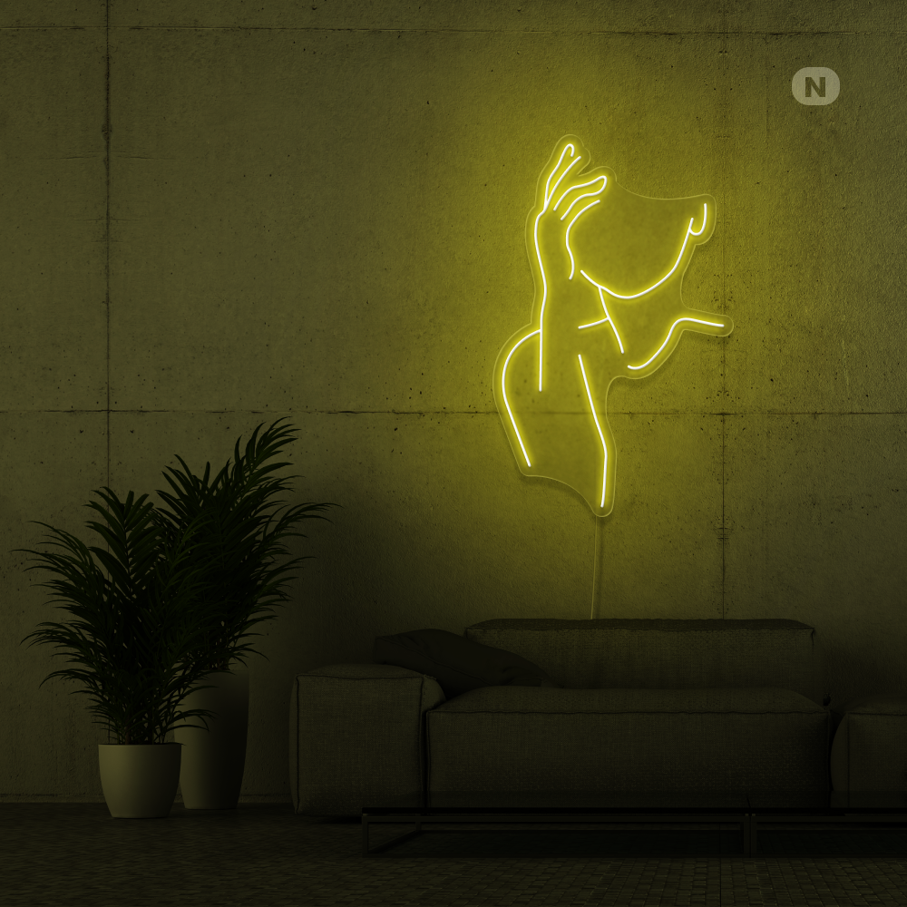 Neonskilt Forførende ansigt