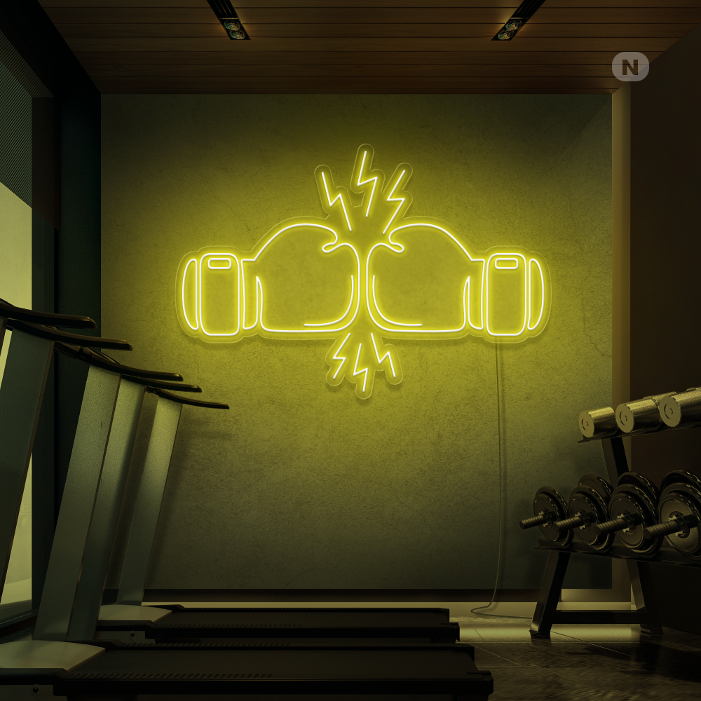 Neonskilt boksning