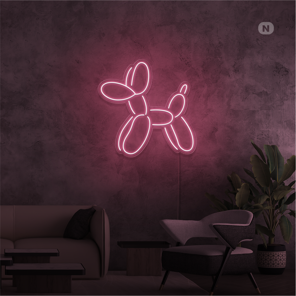 Neonskilt Ballonhund