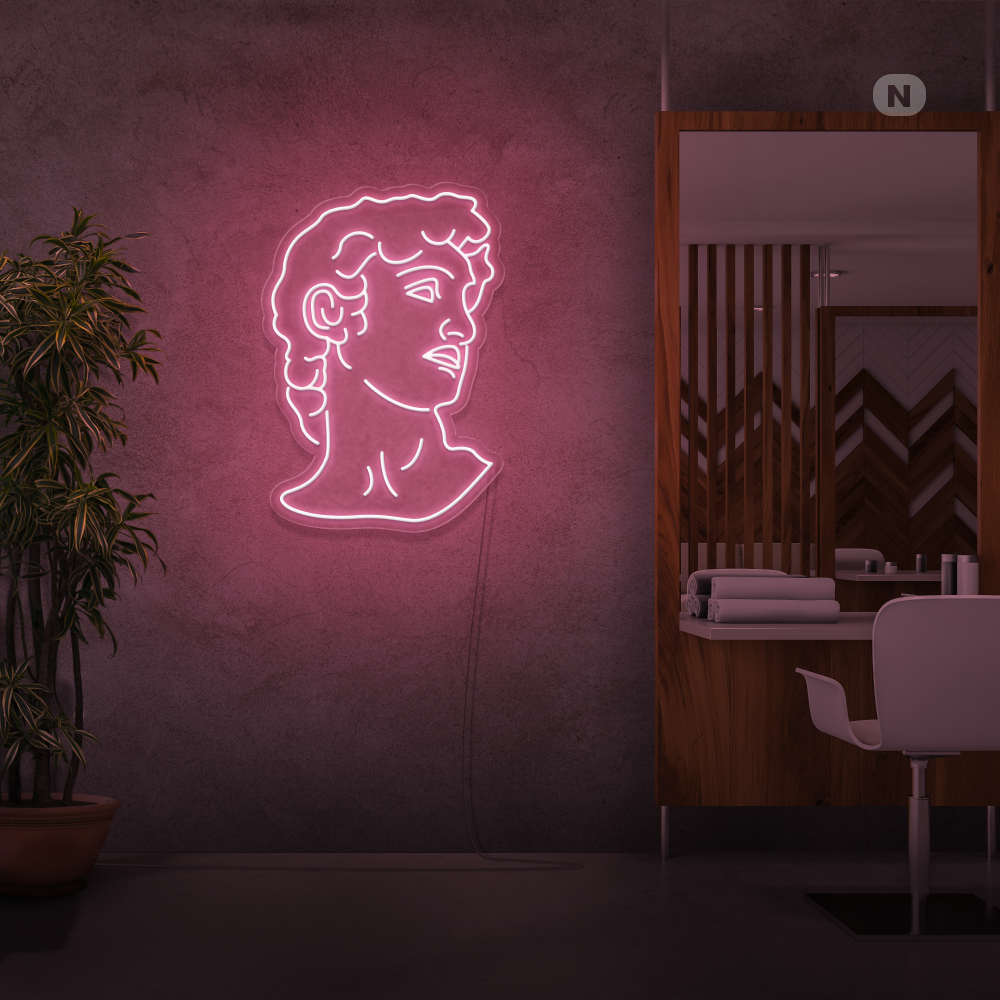 Neonskilt Michelangelo's David