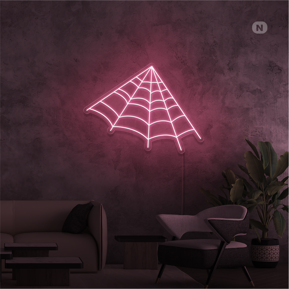 Neonskilt Spindelvæv