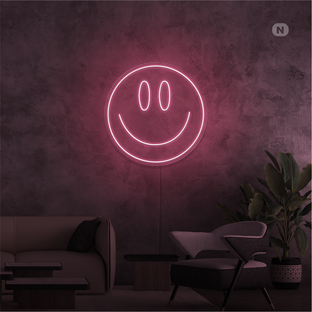 Neonskilt Smilende ansigt