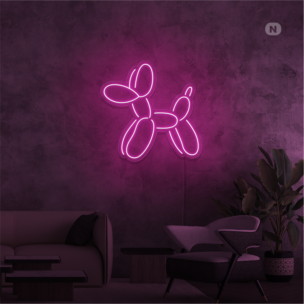 Neonskilt Ballonhund