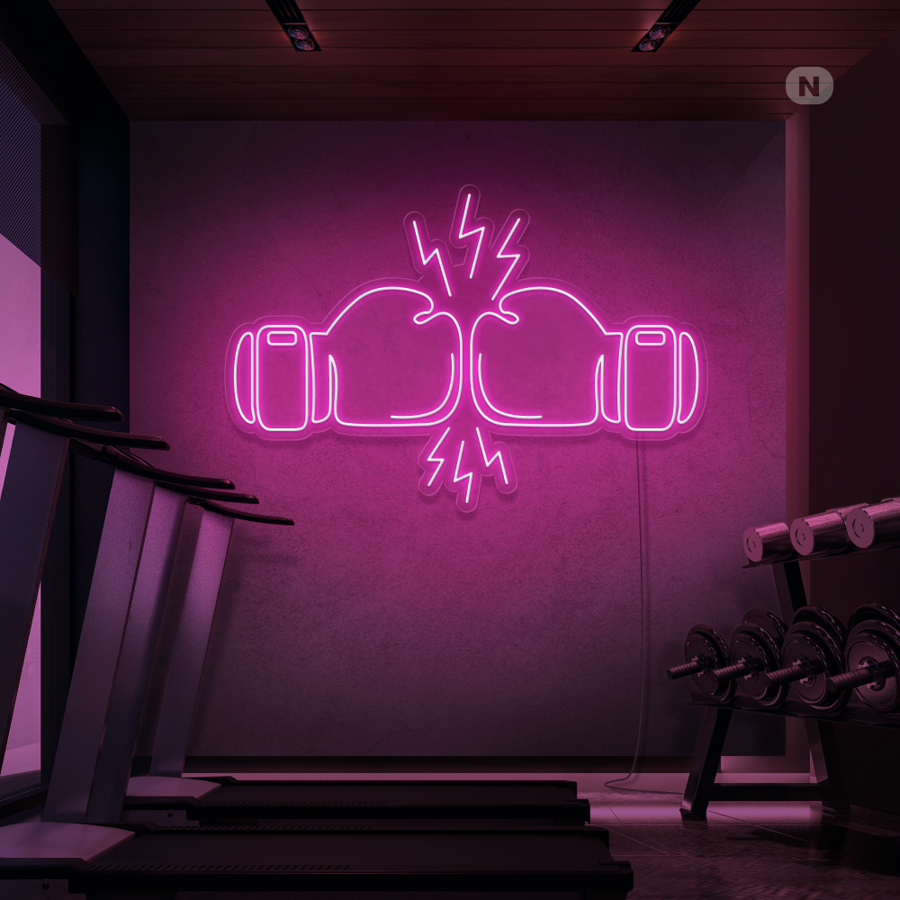 Neonskilt boksning