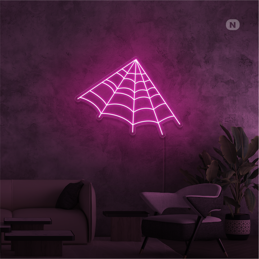 Neonskilt Spindelvæv