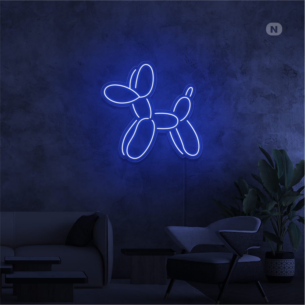 Neonskilt Ballonhund