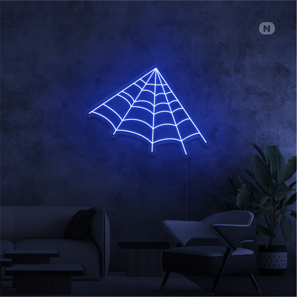 Neonskilt Spindelvæv