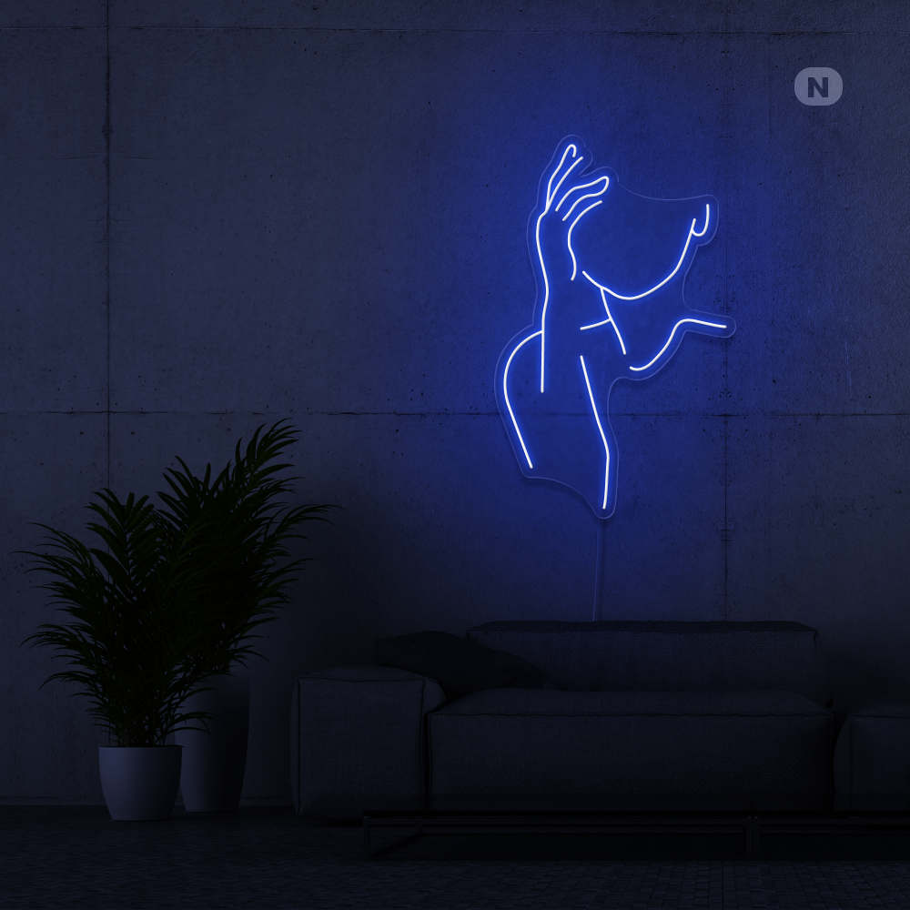 Neonskilt Forførende ansigt