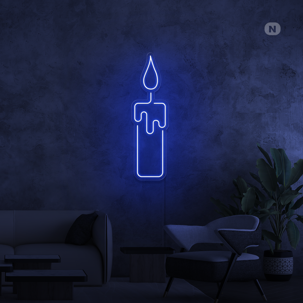 Neonskilt Stearinlys