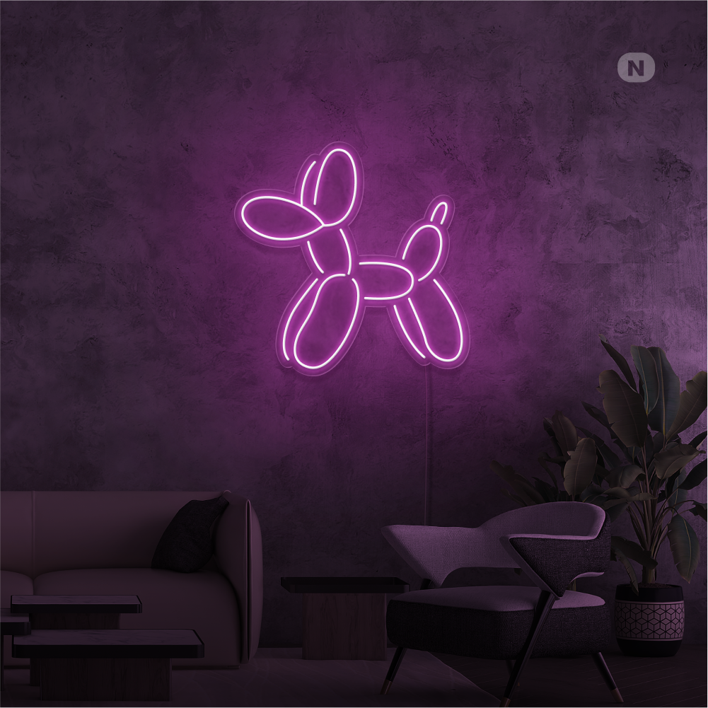 Neonskilt Ballonhund