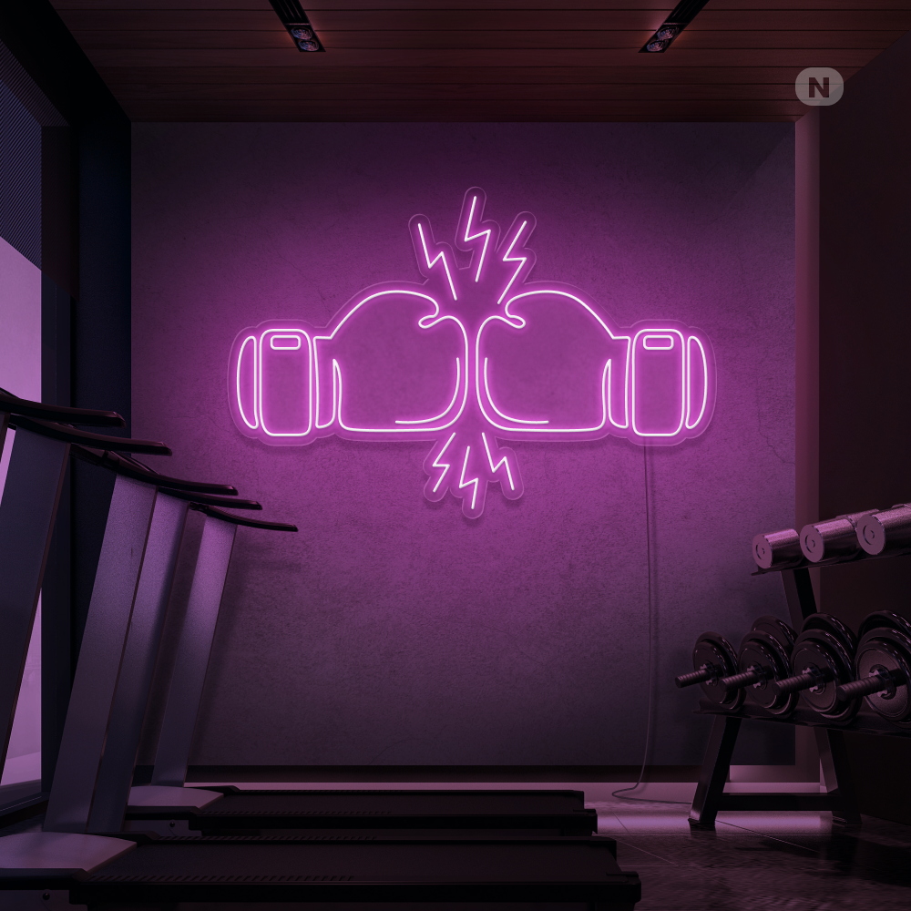 Neonskilt boksning