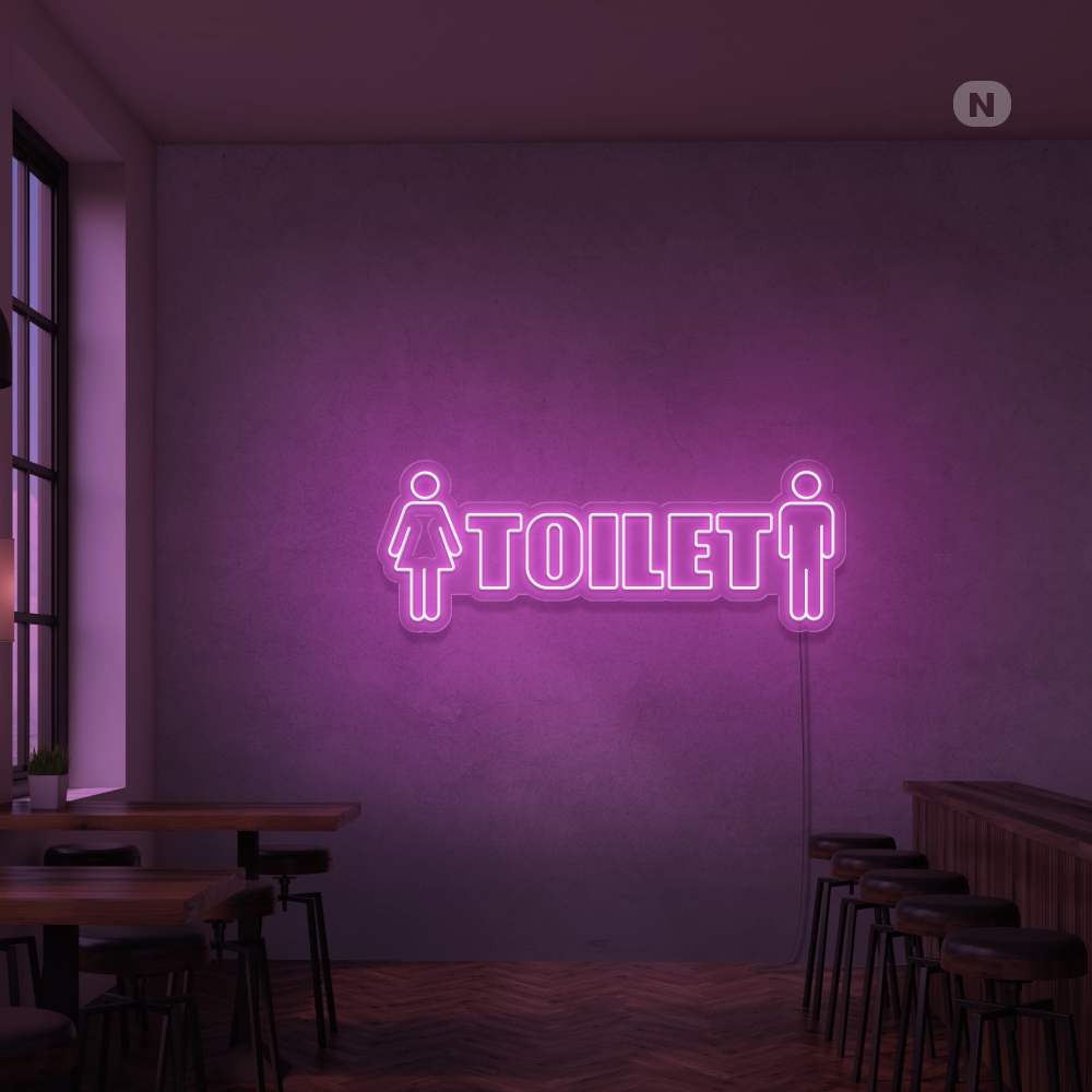 Neonskilt Toilet