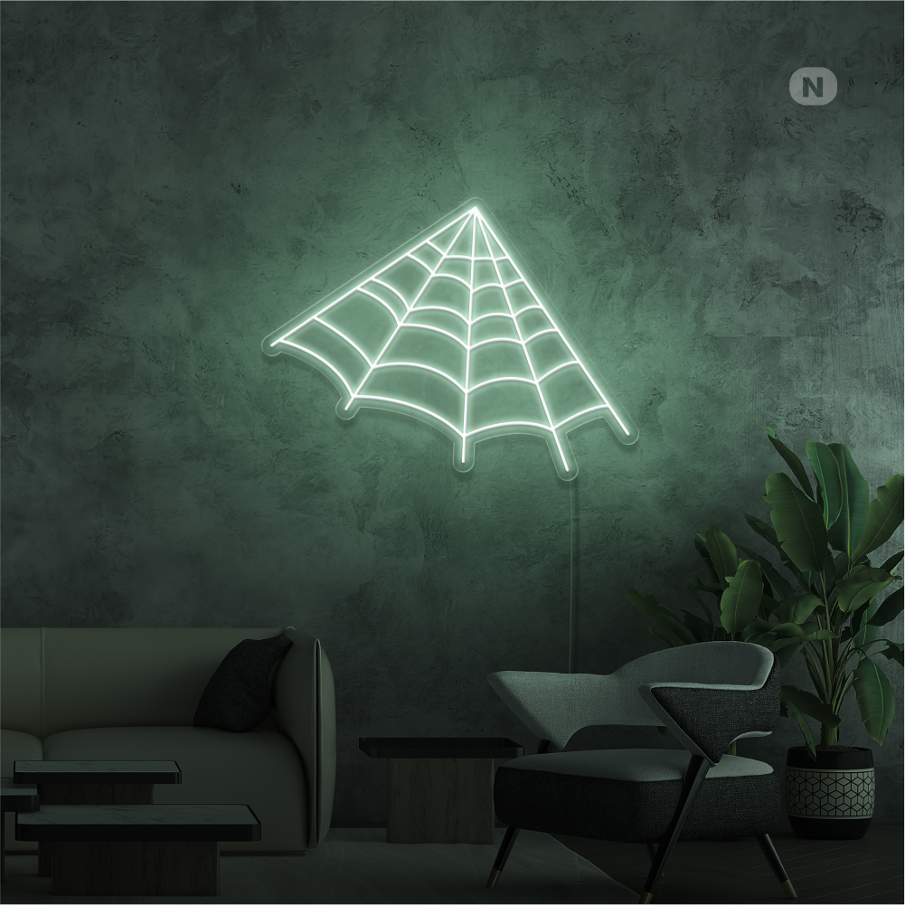 Neonskilt Spindelvæv