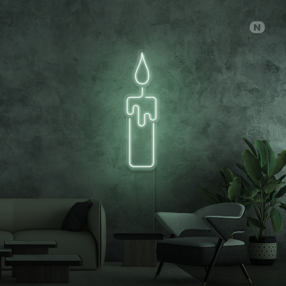 Neonskilt Stearinlys