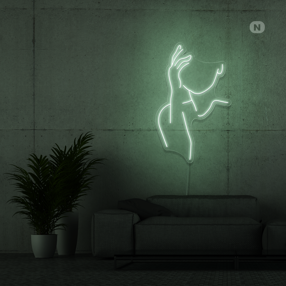 Neonskilt Forførende ansigt