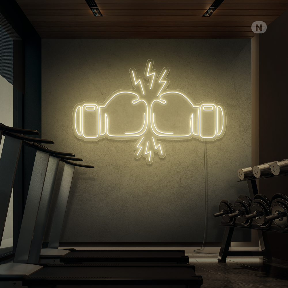 Neonskilt boksning
