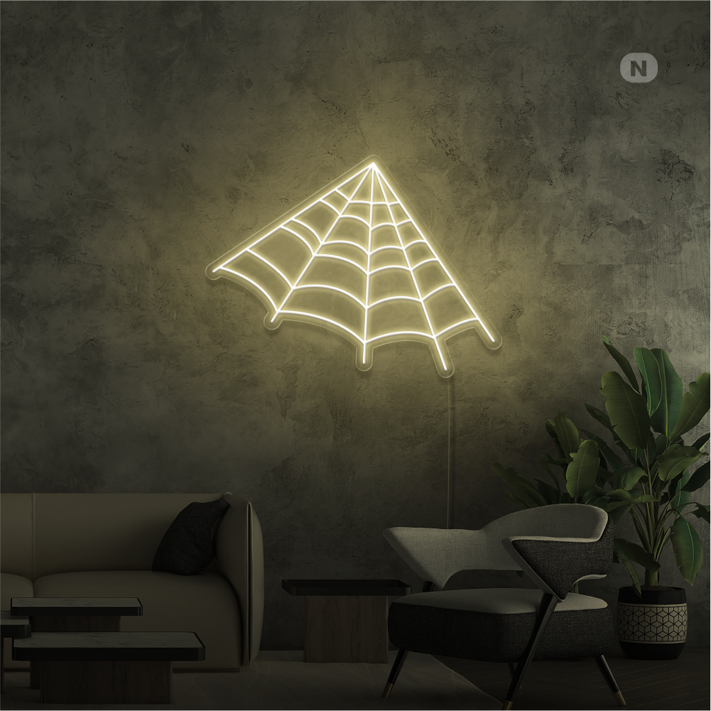 Neonskilt Spindelvæv