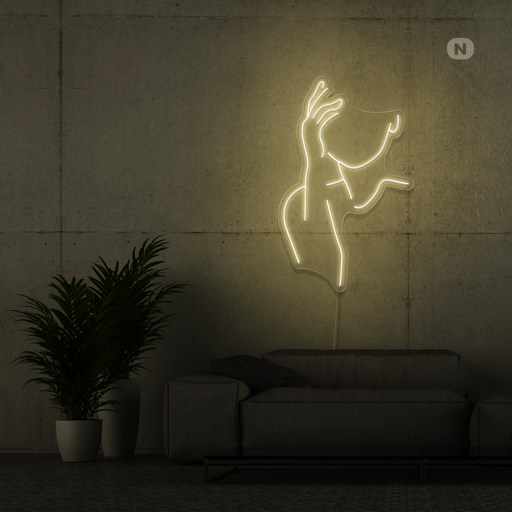 Neonskilt Forførende ansigt