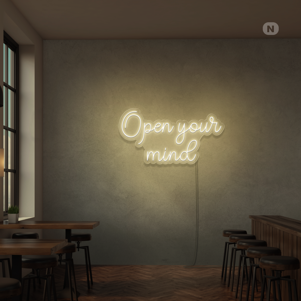 Neonskilt Open your mind