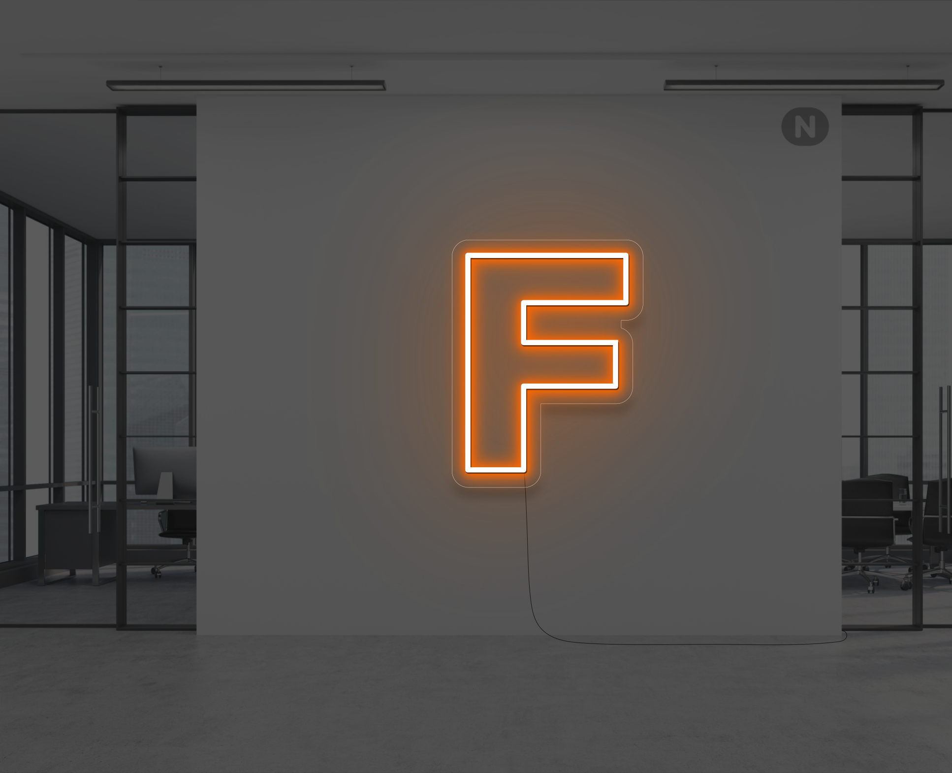 neon-bogstav-f-orange