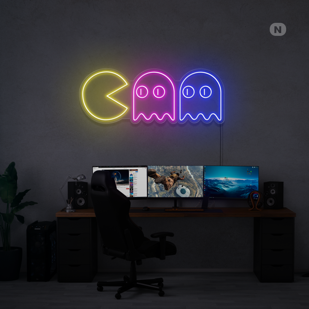 Neonskilt Pac Man