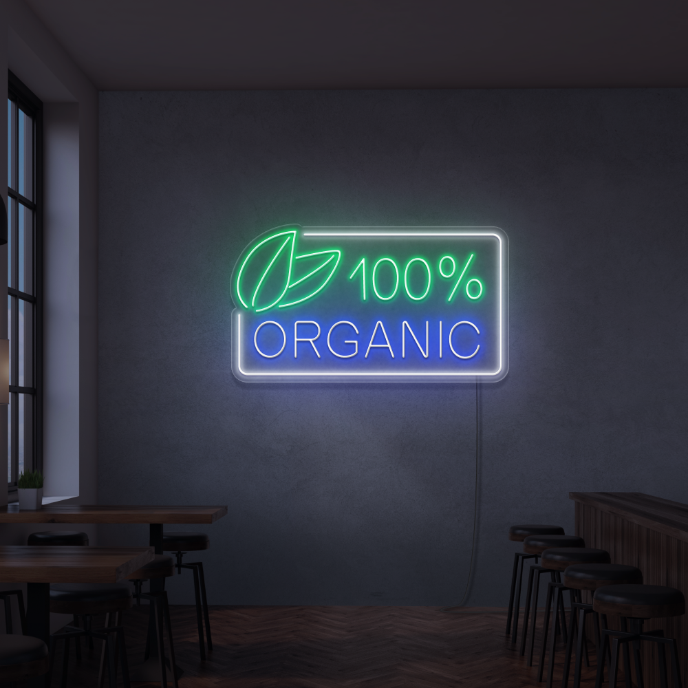 Neonskilt 100% Organic