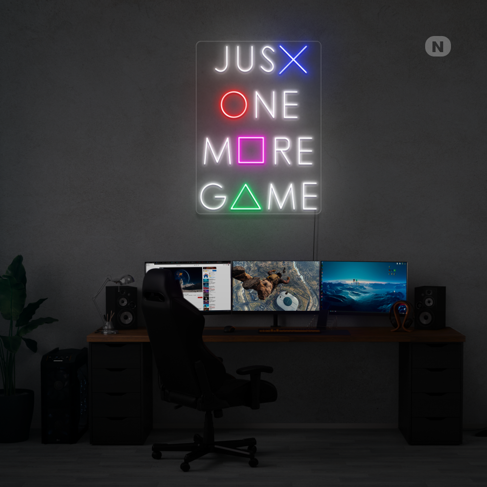 Neonskilt One more Game